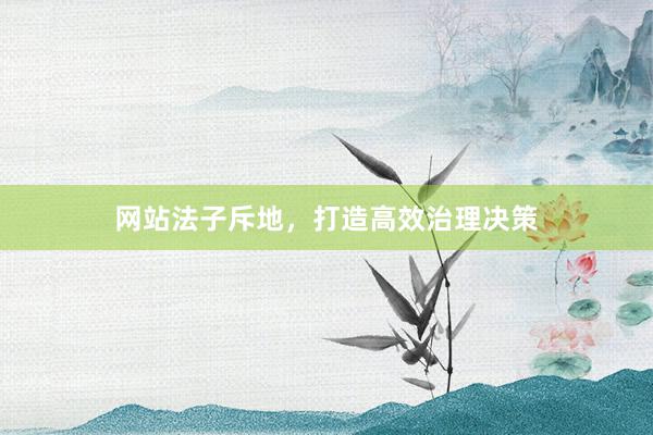 网站法子斥地,打造高效治理决策